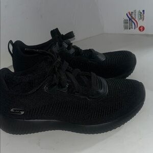 Skechers Black Knit Sneakers
